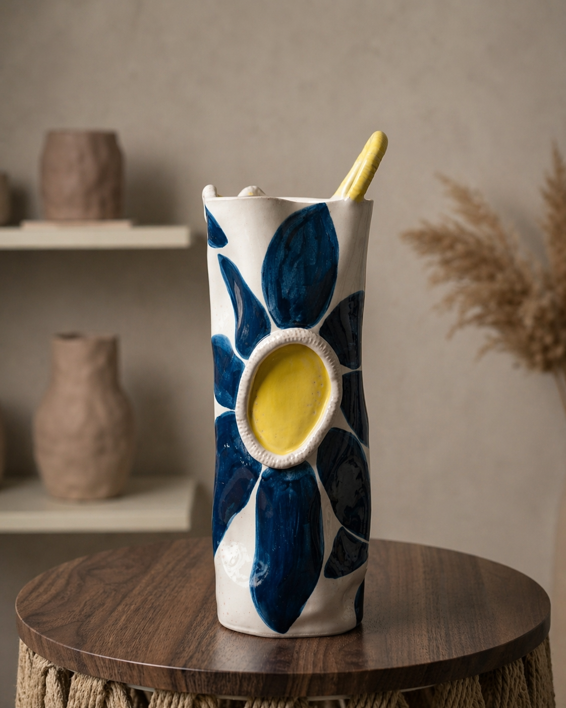 Blue Daisy Vase