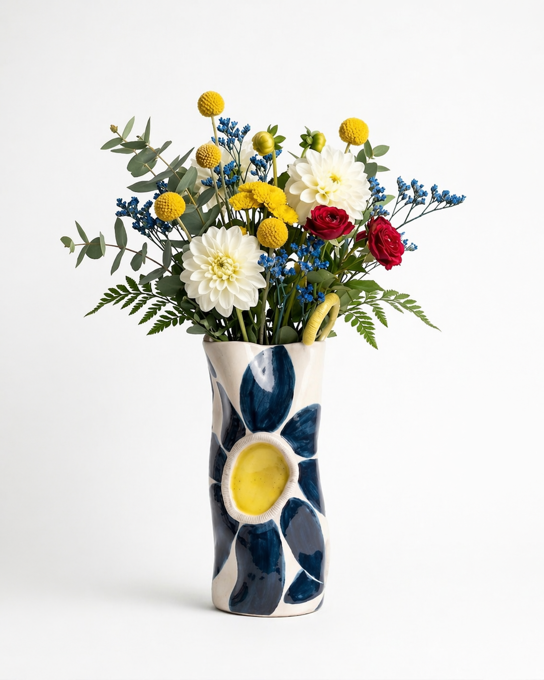 Blue Daisy Vase